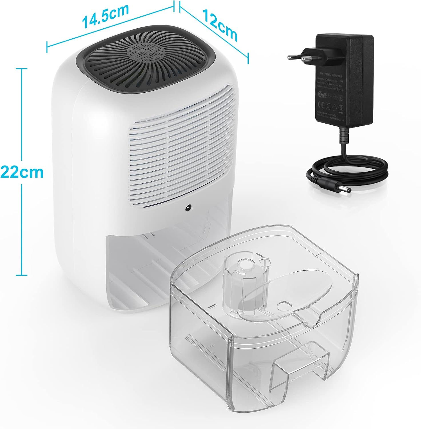 Dehumidifier 1000ml Auto Shut Off 7 Colour Night Light Home Moisture Absorber
