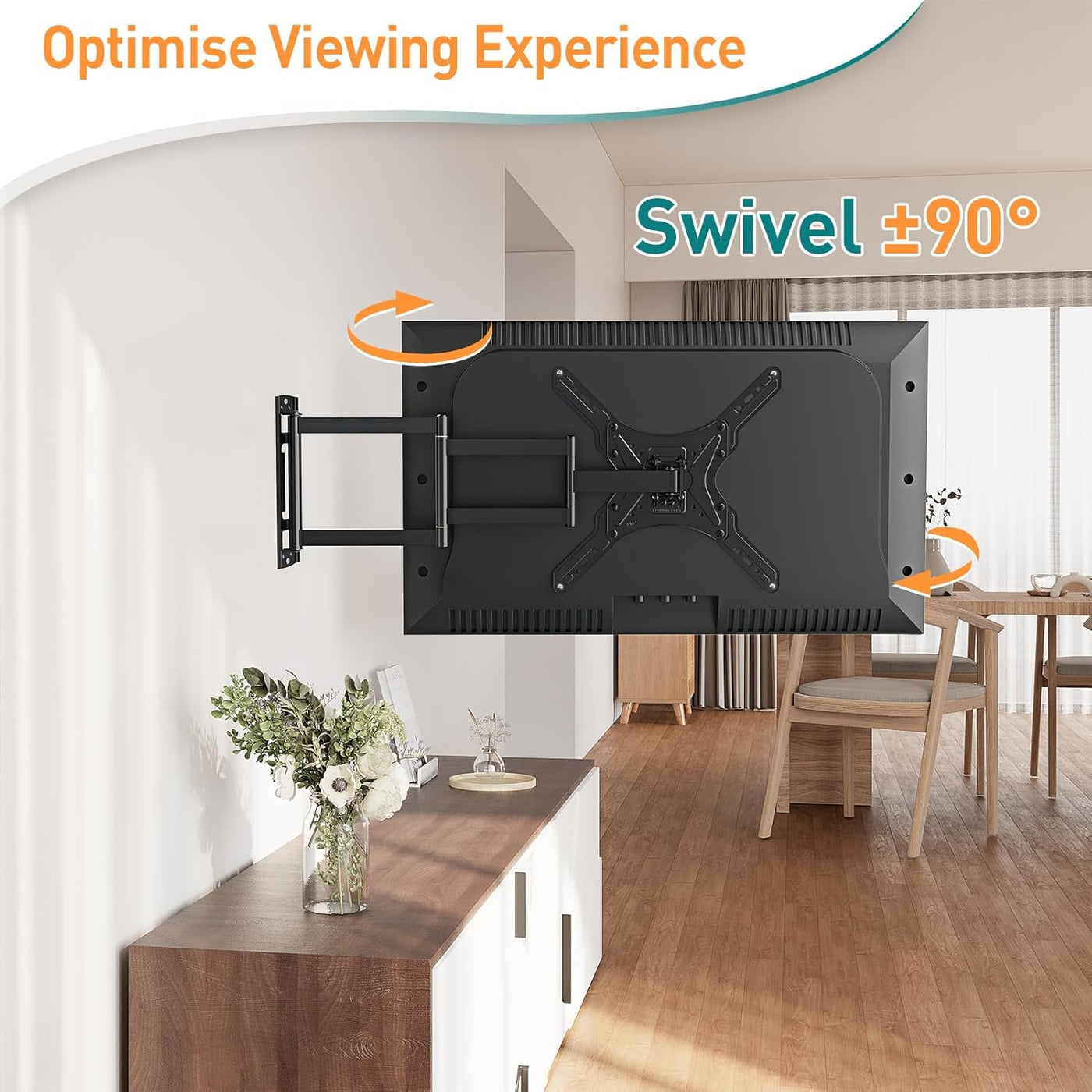 Long Reach TV Wall Bracket 26-60 Inch Full Motion Mount ELIVED