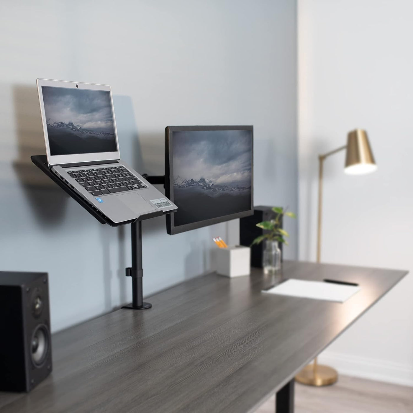 Laptop Tray Holder VESA 100mm Mount Notebook Shelf Stand VIVO STAND-LAP2