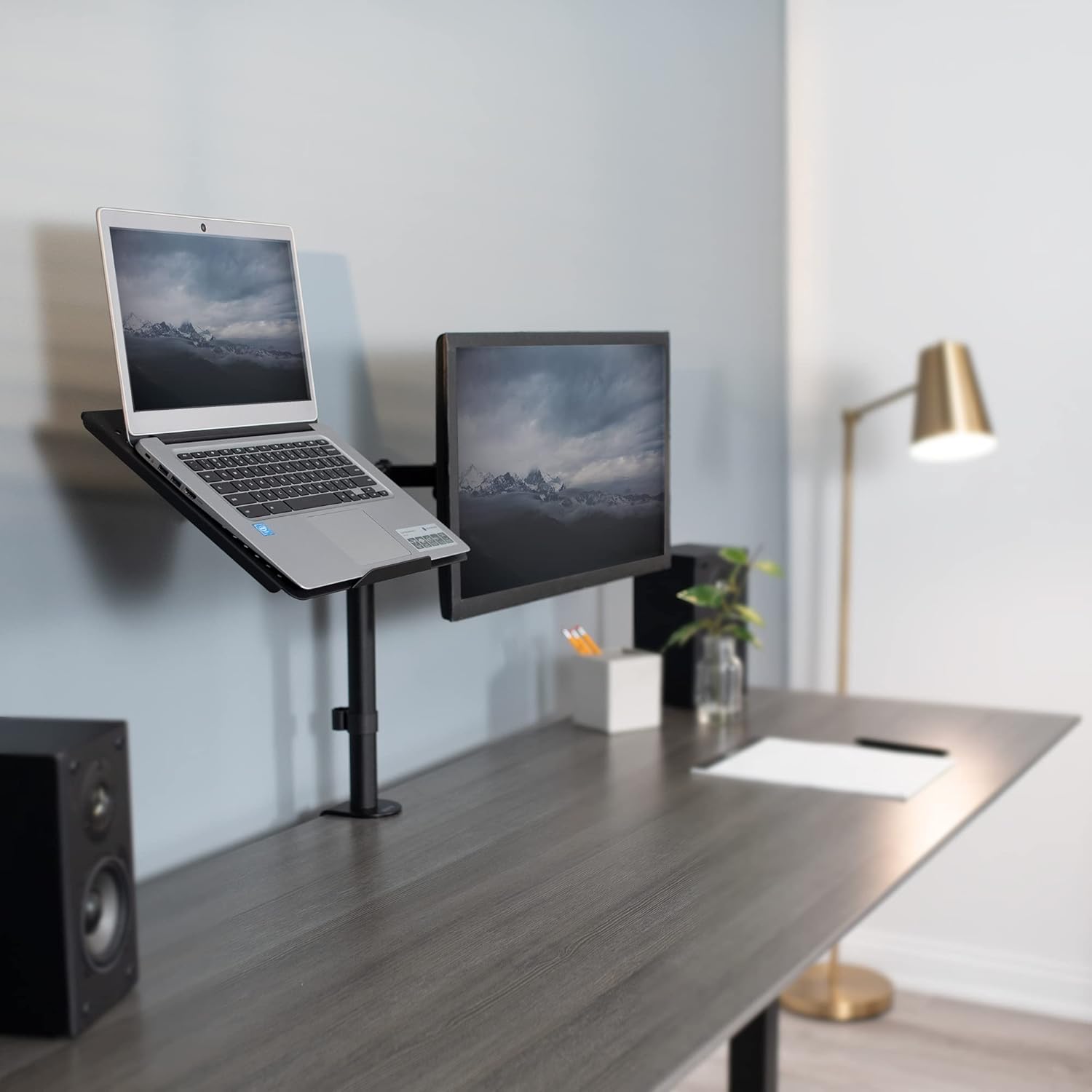 Laptop Tray Holder VESA 100mm Mount Notebook Shelf Stand VIVO STAND-LAP2