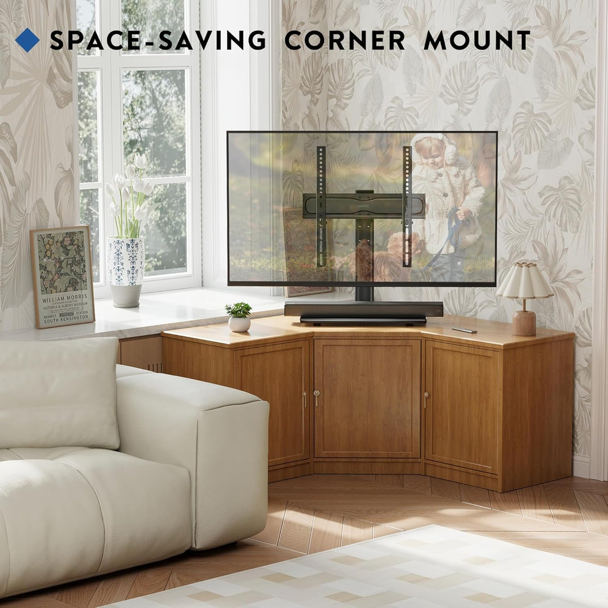 Universal TV Stand 24-60 Inch Height Adjustable 45kg Tabletop Base BONTEC TV Mount
