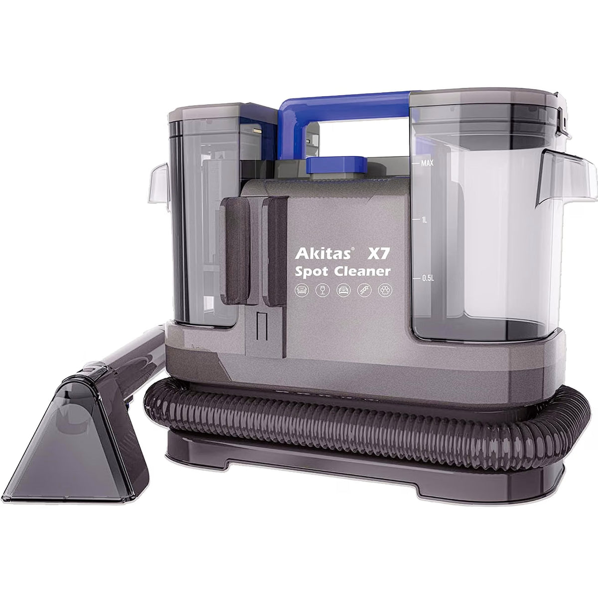 Portable Carpet Cleaner 600W Spot Upholstery Pet Stain Dual Tank Akitas X7