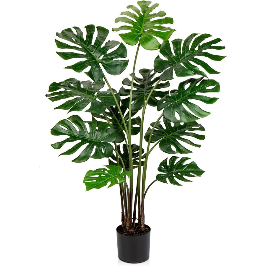 Hollyone 4.5ft Artificial Monstera Plant, Lifelike Faux Tree for Home Decor