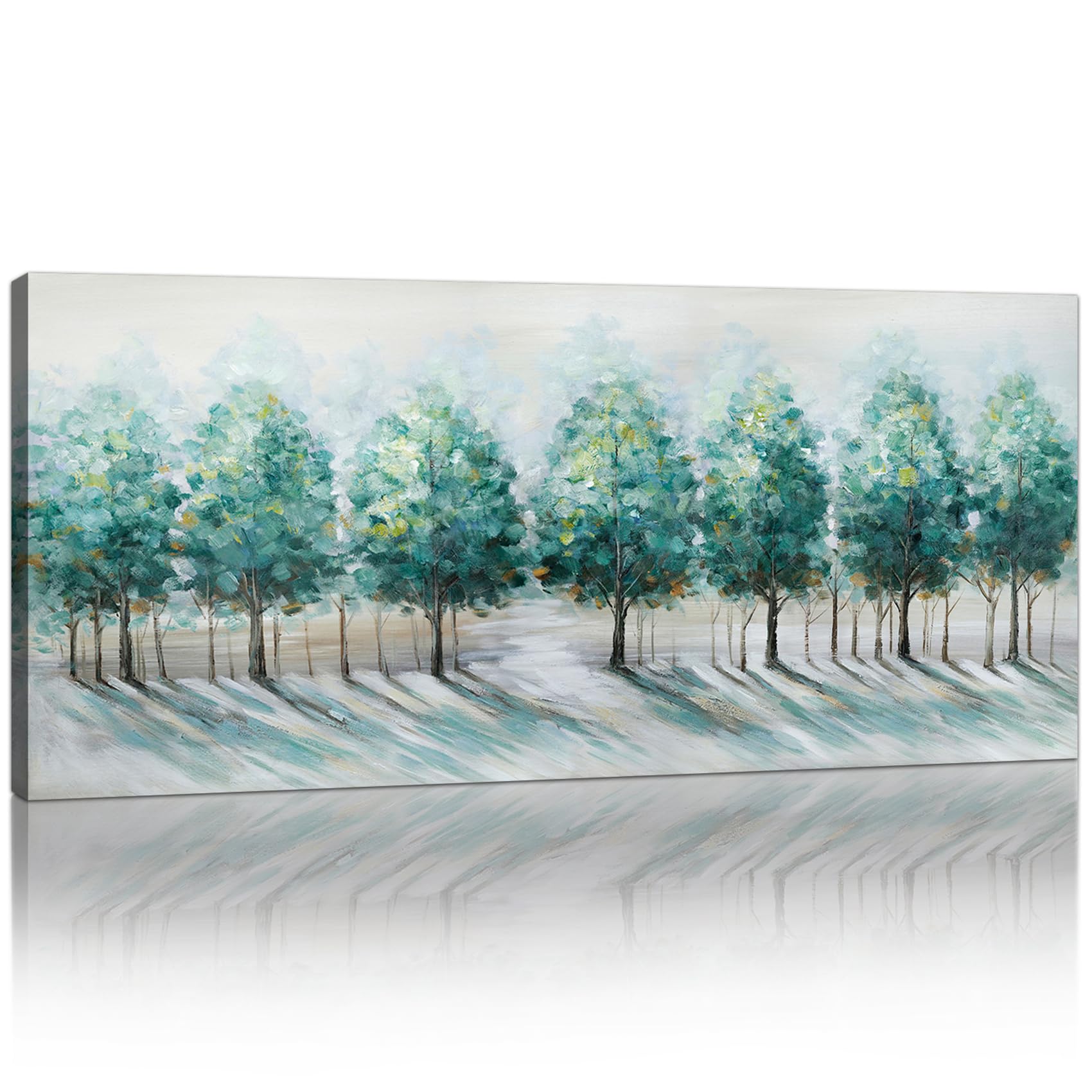 Painting of trees with a white background
