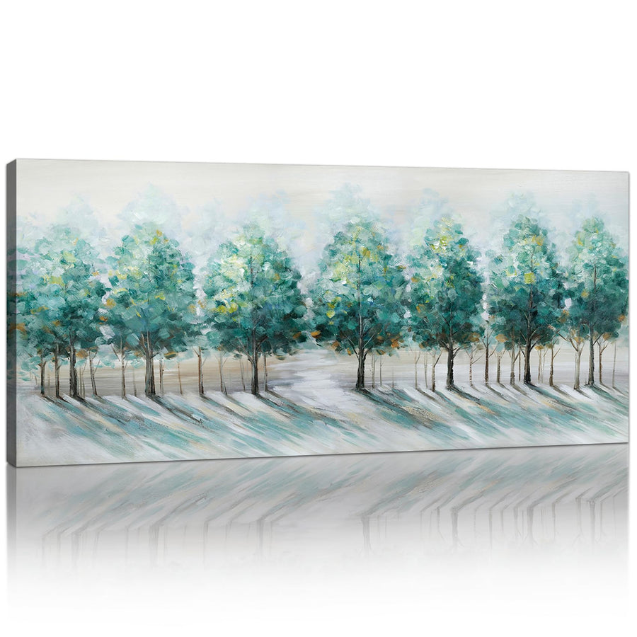 Painting of trees with a white background
