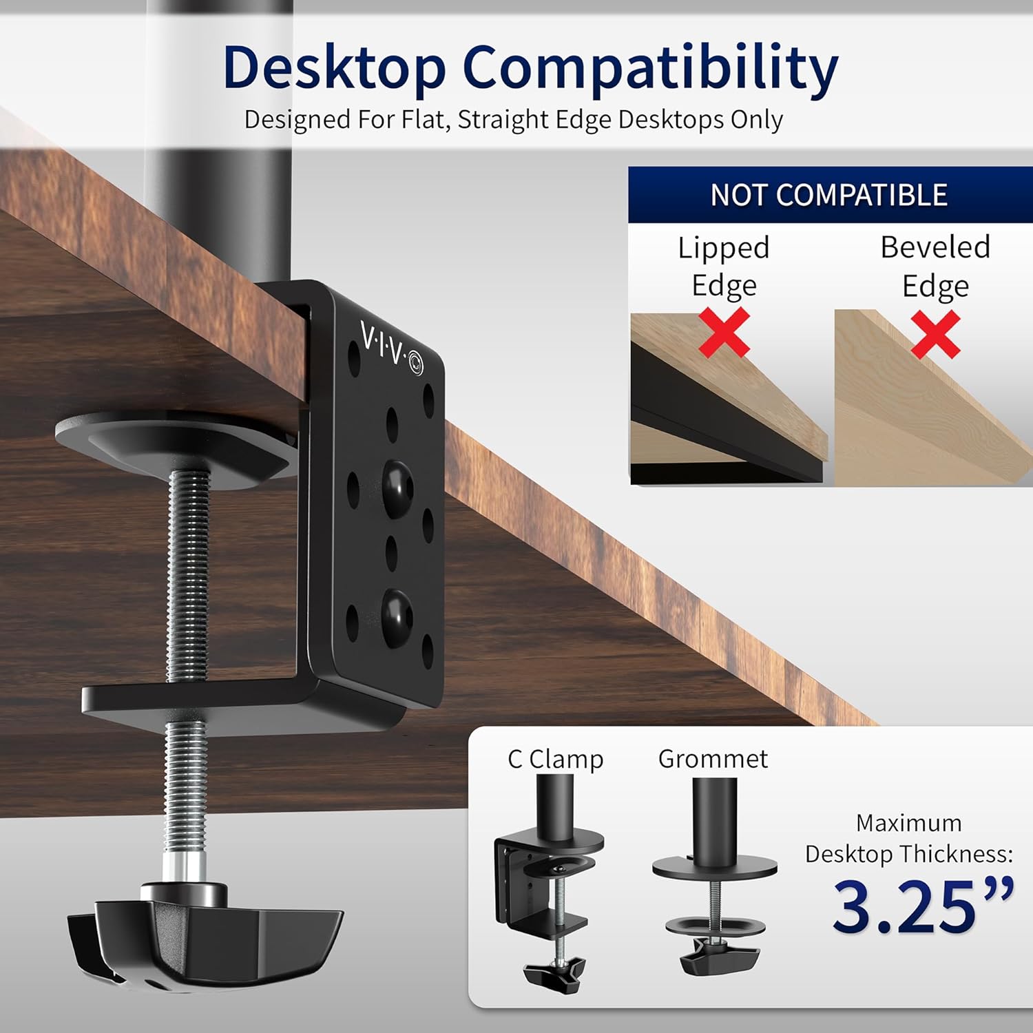 Single Monitor Arm 32 Inch 38 Ultrawide Adjustable VESA VIVO