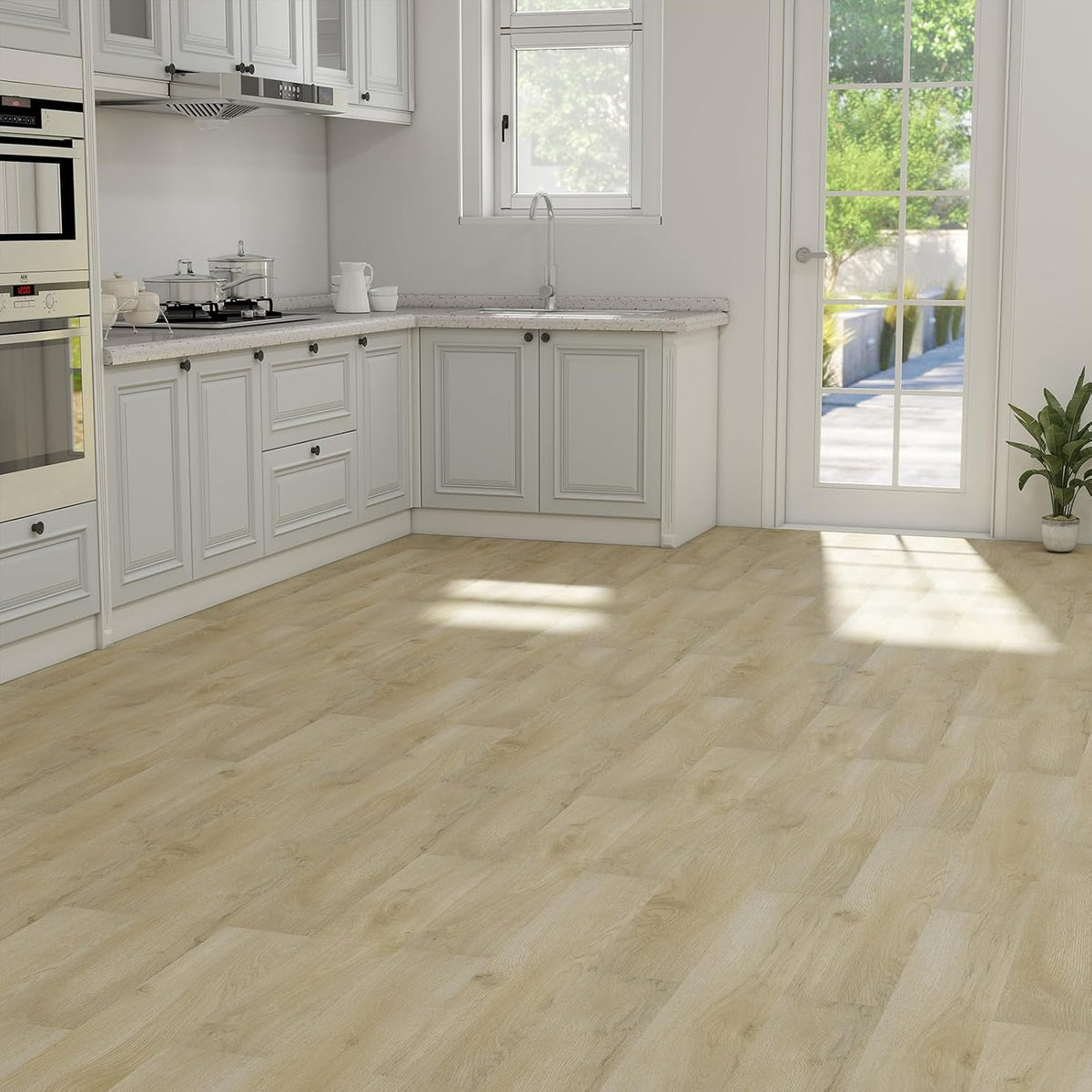 Peel Stick Vinyl Flooring Planks 36 Pack Natural Wood Waterproof 5㎡ Mysflosy