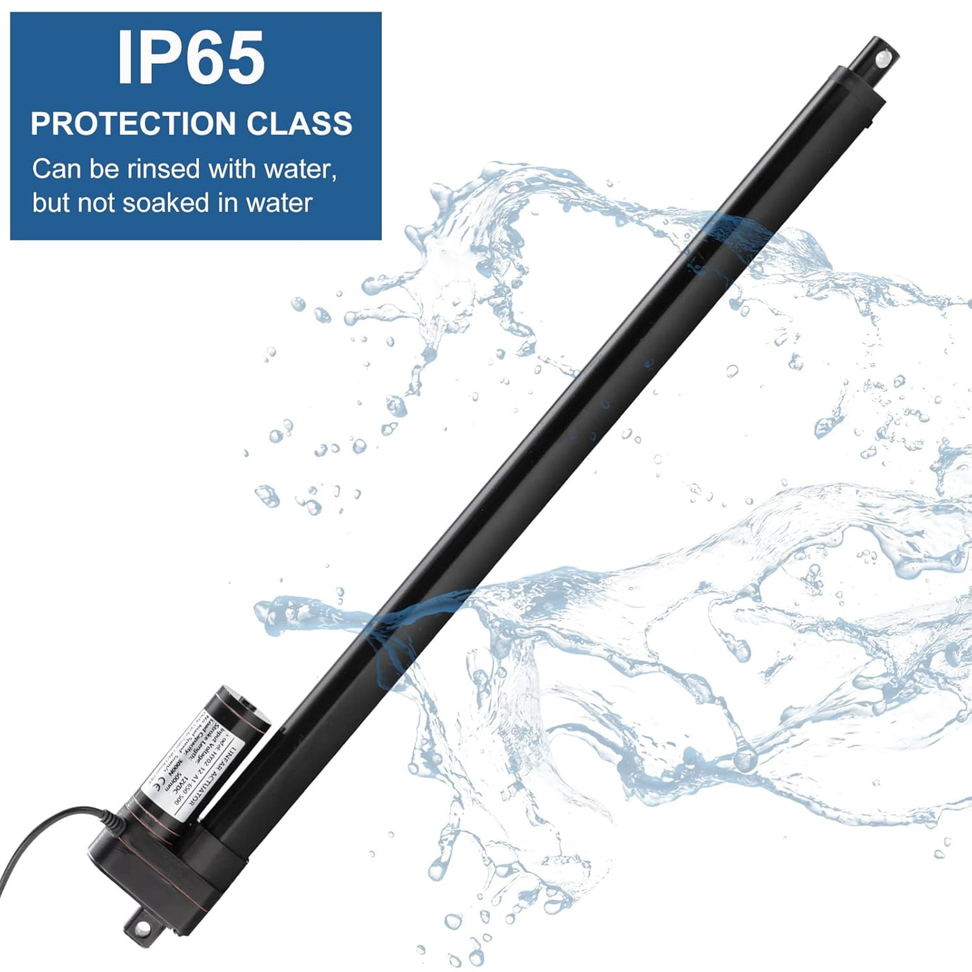 Linear Actuator 500mm 12V Heavy Duty 3000N IP65 Waterproof 5mm/s JQDML Electric
