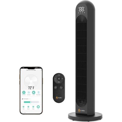 Smart Tower Fan 42 Inch WiFi Alexa Control Remote Quiet Cooling EcoNour Home Fan