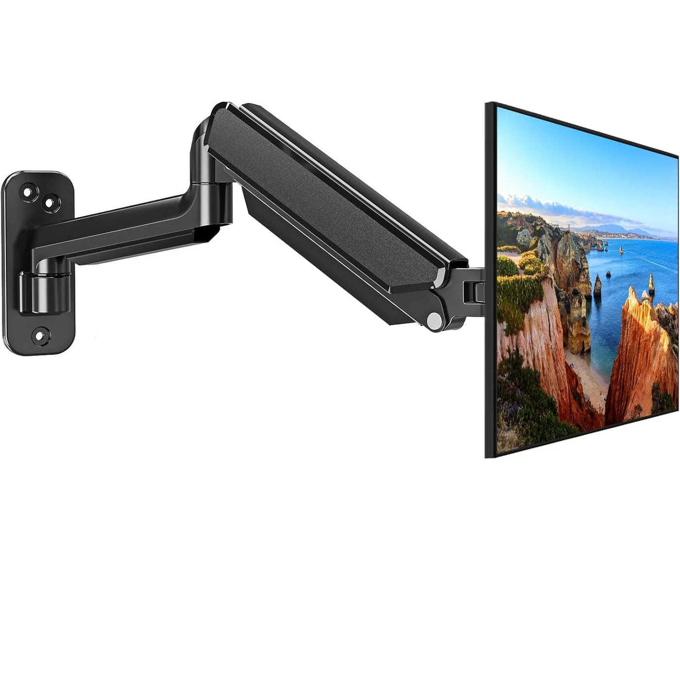 Monitor Arm Wall Mount 13 - 32 Inch Gas Spring Heavy Duty VESA 75 100 ELIVED