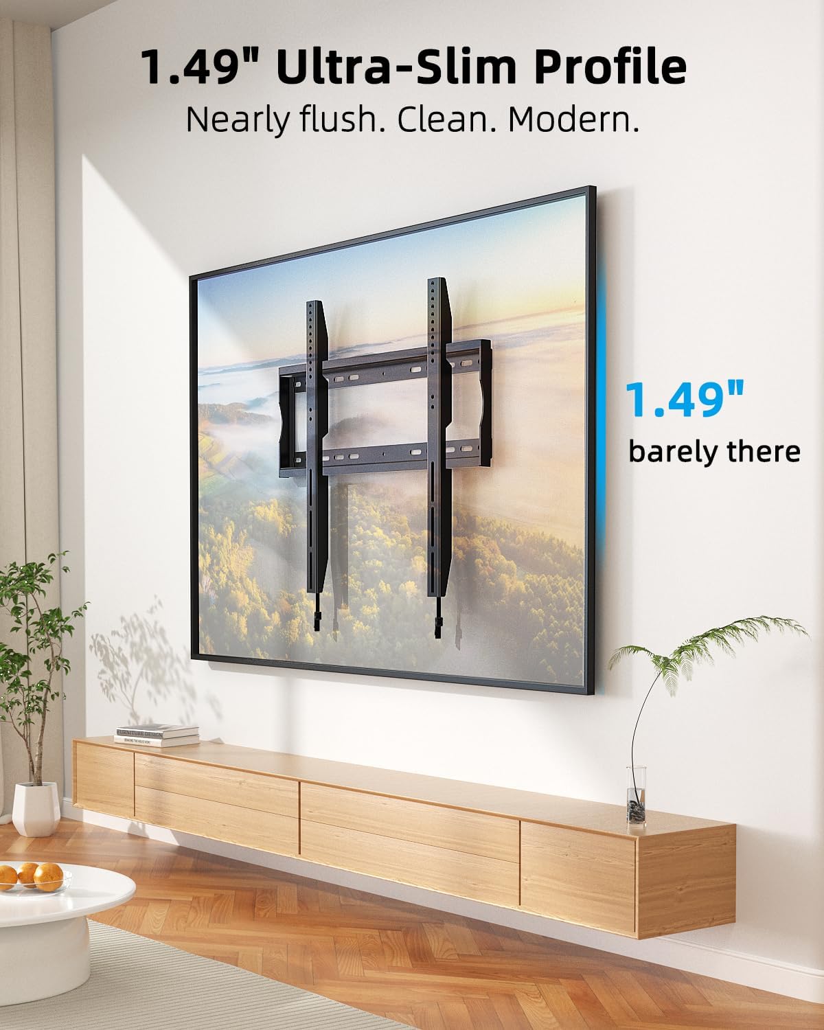 TV Wall Bracket 42-100 Inch Heavy Duty Fixed Flat Screen Mount HOME VISION