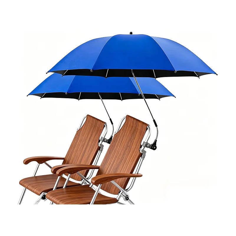 Chair Parasols 2 Pack UPF 50+ Universal Clamp 360 Adjustable Umbrella LIROPAU