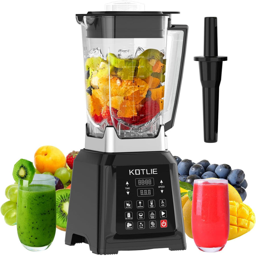 Blender Smoothie Maker 2000W 2L High Speed 8 Presets Ice Crusher Auto Clean Timer