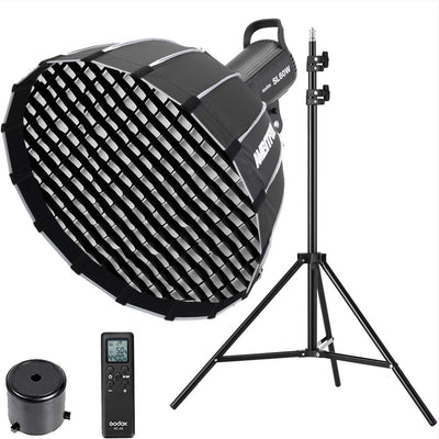 LED Continuous Light Kit SL-60W P60 Softbox Bowens Mount Stand Remote Godox