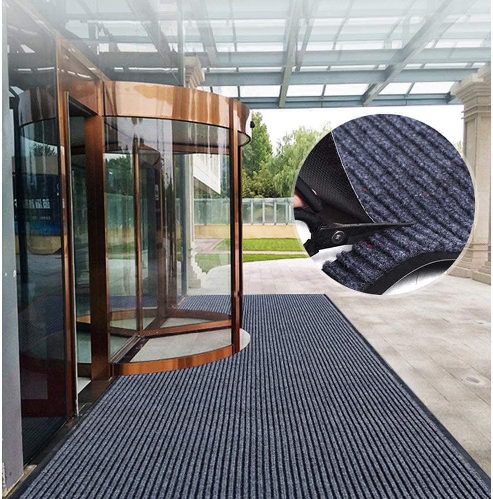 Commercial Entrance Mat 90x500cm Heavy Duty Grey Indoor Floor Runner petour Carpet