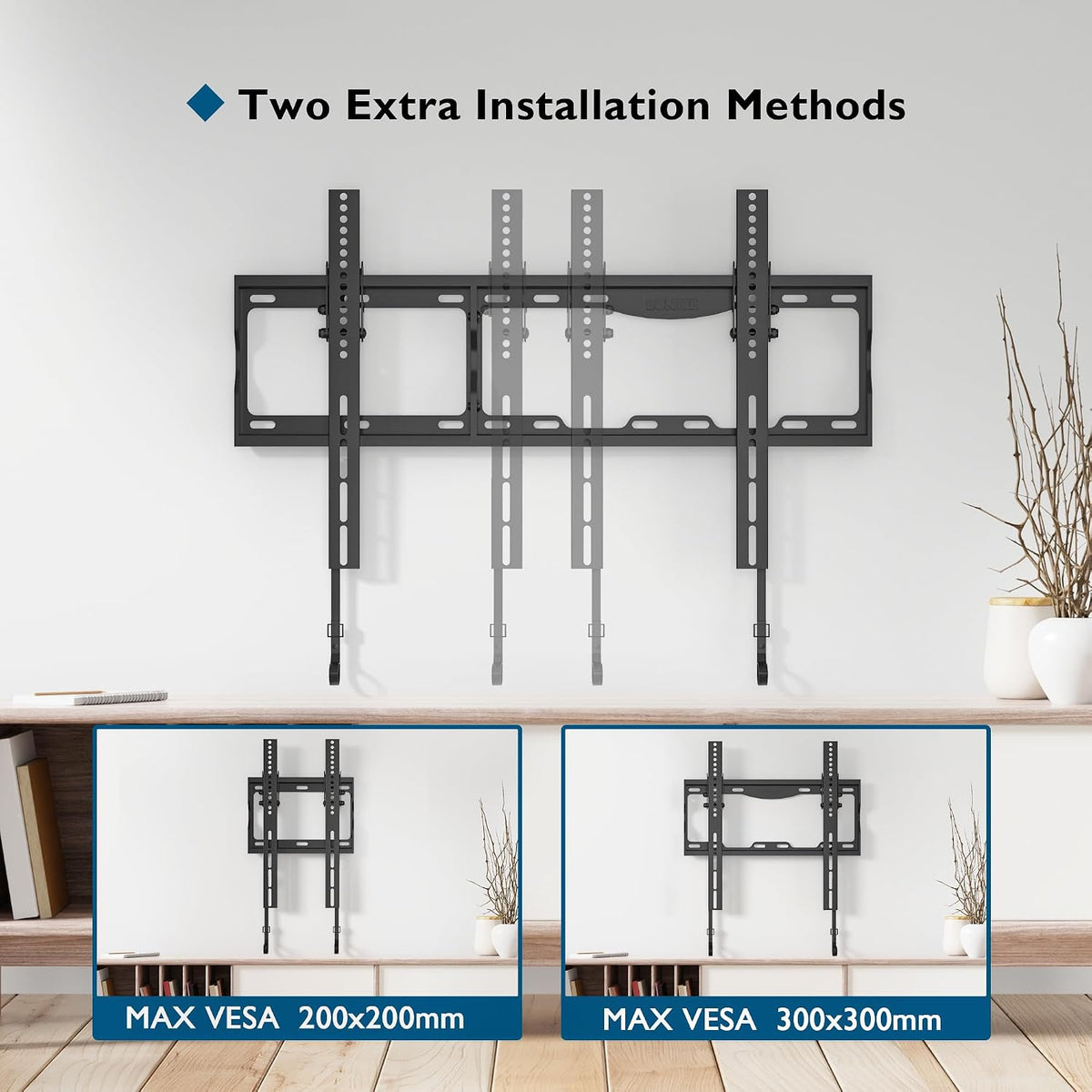 TV Wall Bracket 17-86 Inch Tilt Mount Heavy Duty 75kg Universal VESA BONTEC Black