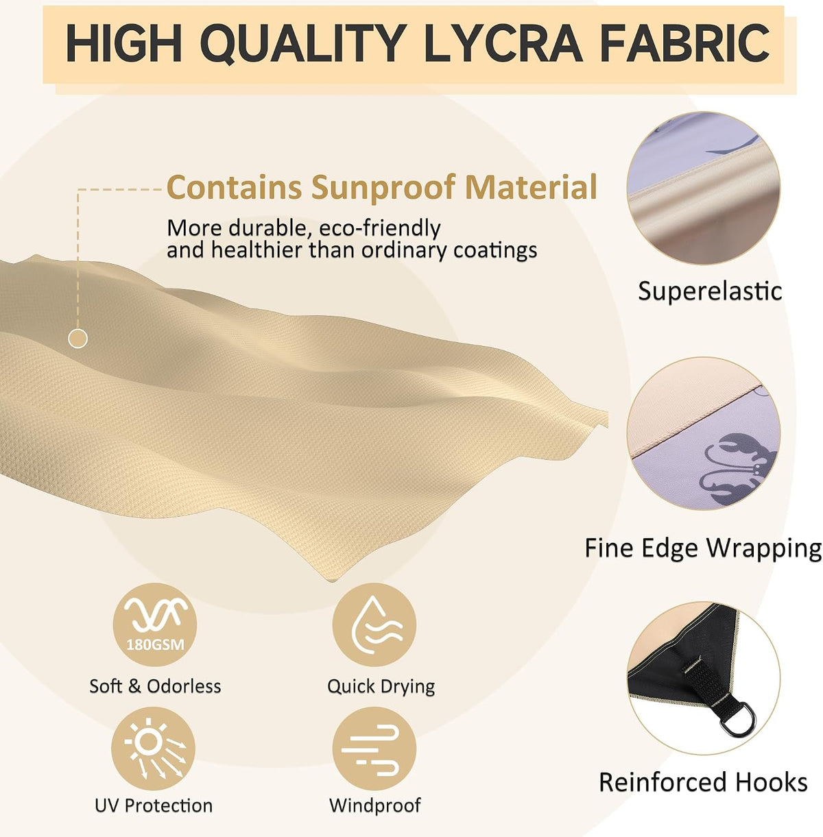 Beach Tent 3x3.3m UPF50+ UV Sun Shade Large Outdoor Shelter VILLEY Camping Canopy