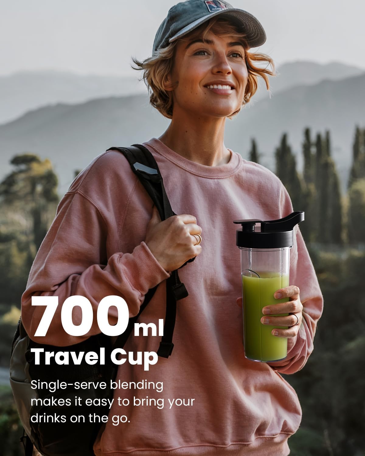 Shardor Professional Blender 1400W Smoothie Maker 52oz Glass Jar To Go Cup