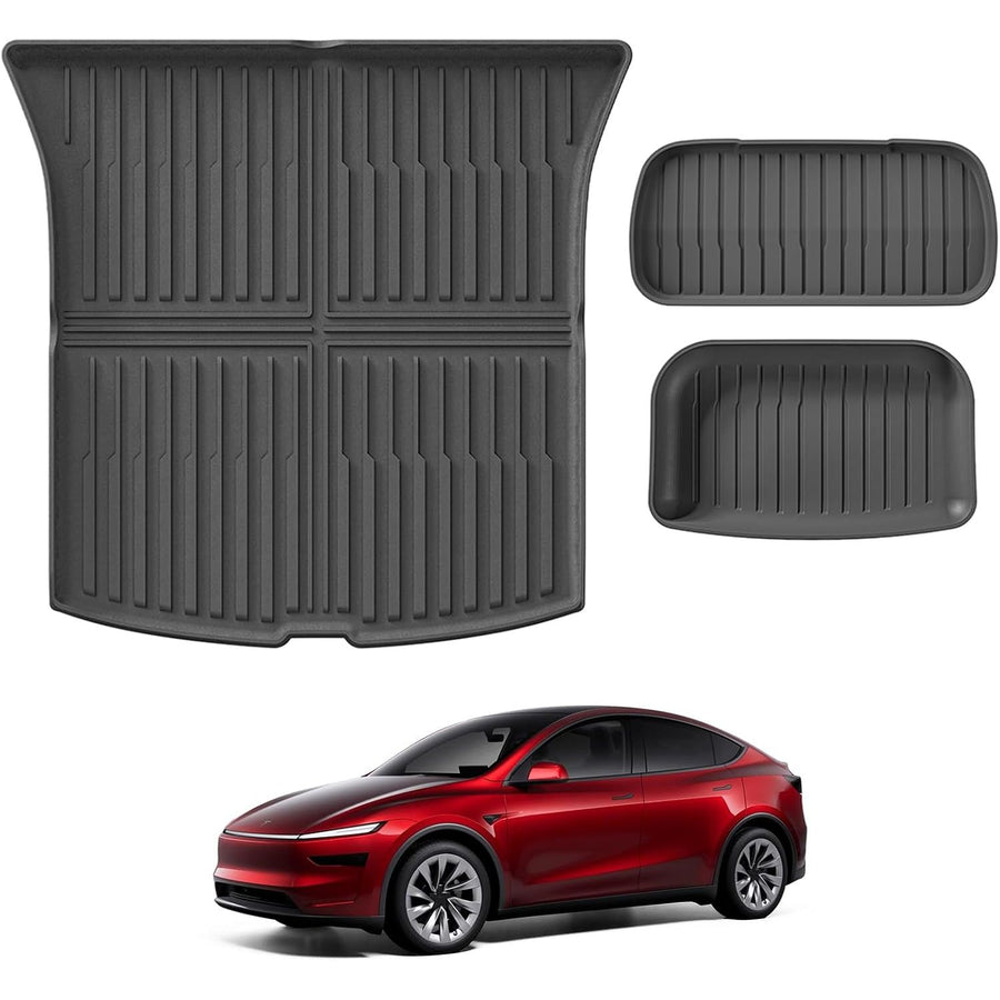 Tesla Model Y Juniper Boot Mats 2025 2026 TPE All Weather 3 Piece Set GAFAT UK RHD