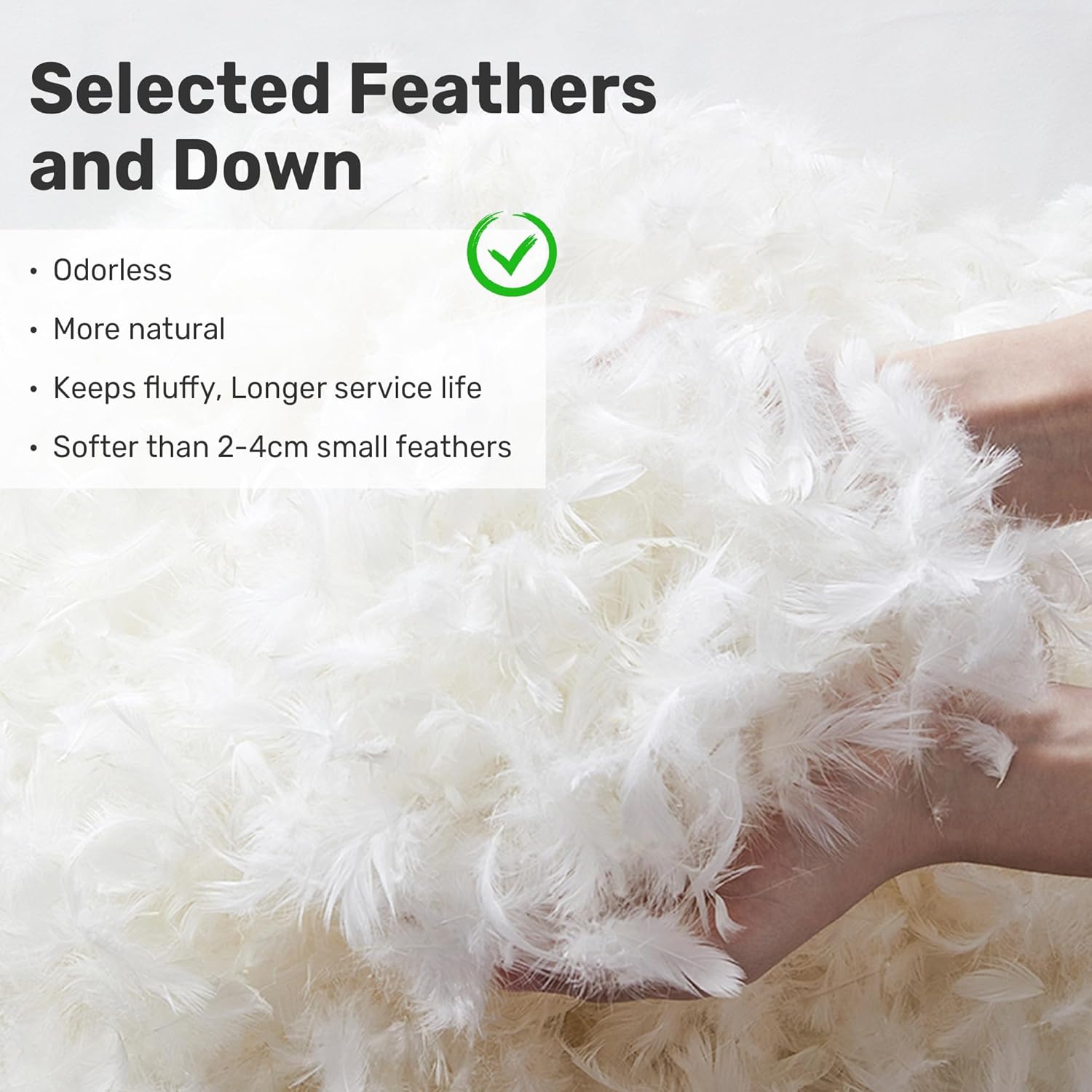 Double Duvet 10.5 Tog Goose Down Feather 200x200 Cotton Washable Deodar