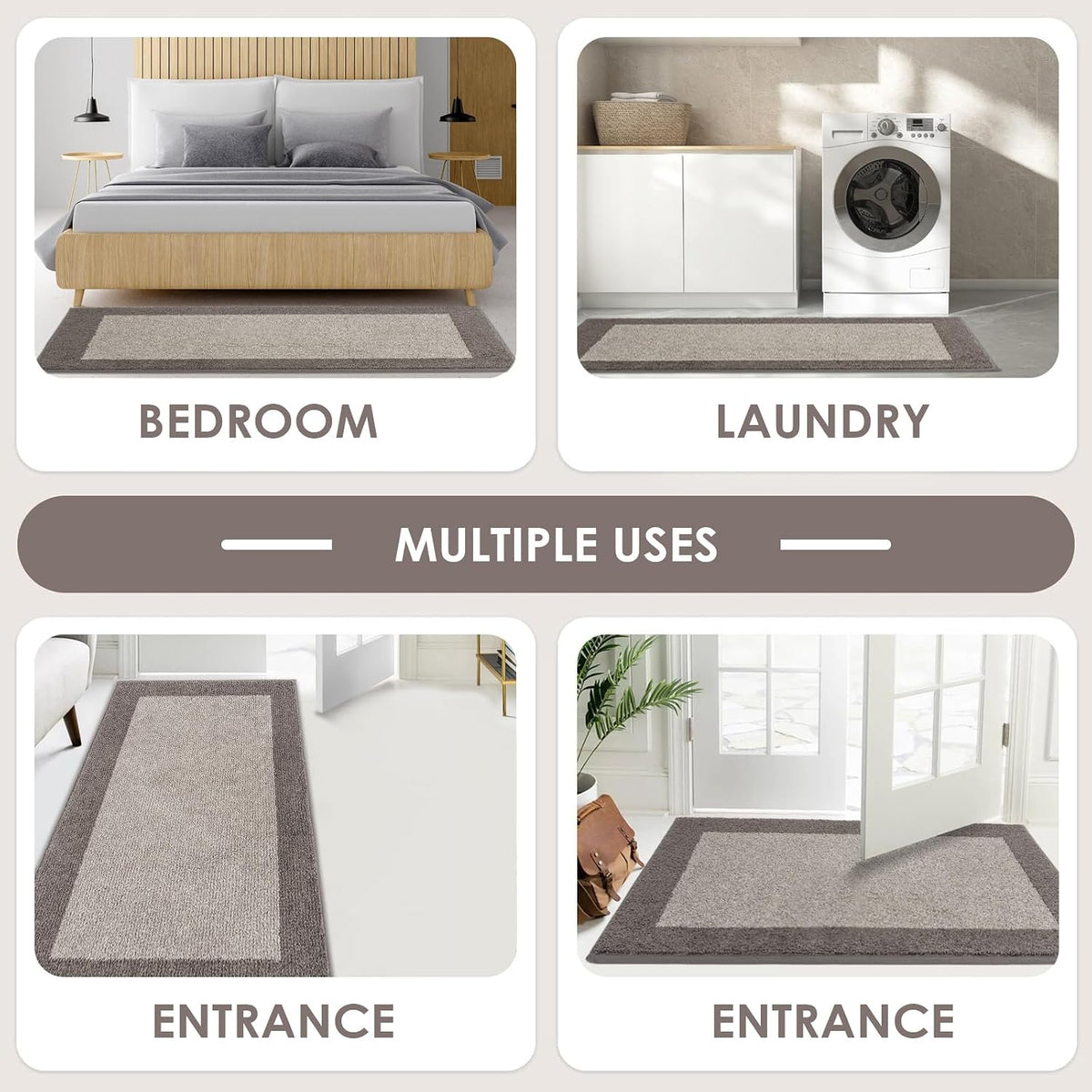 Indoor Door Mat 86x150cm Dirt Trapper Non Slip Washable Dog Rug FCSDETAIL