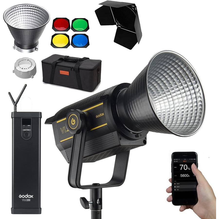 Godox VL200 200W LED COB Video Light 5600K Bowens Mount w/ App & Remote Control