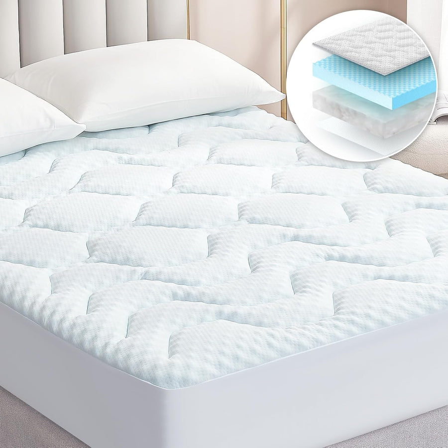 Memory Foam Mattress Topper Single 90x190x3cm White Bed Topper EHEYCIGA Comfort