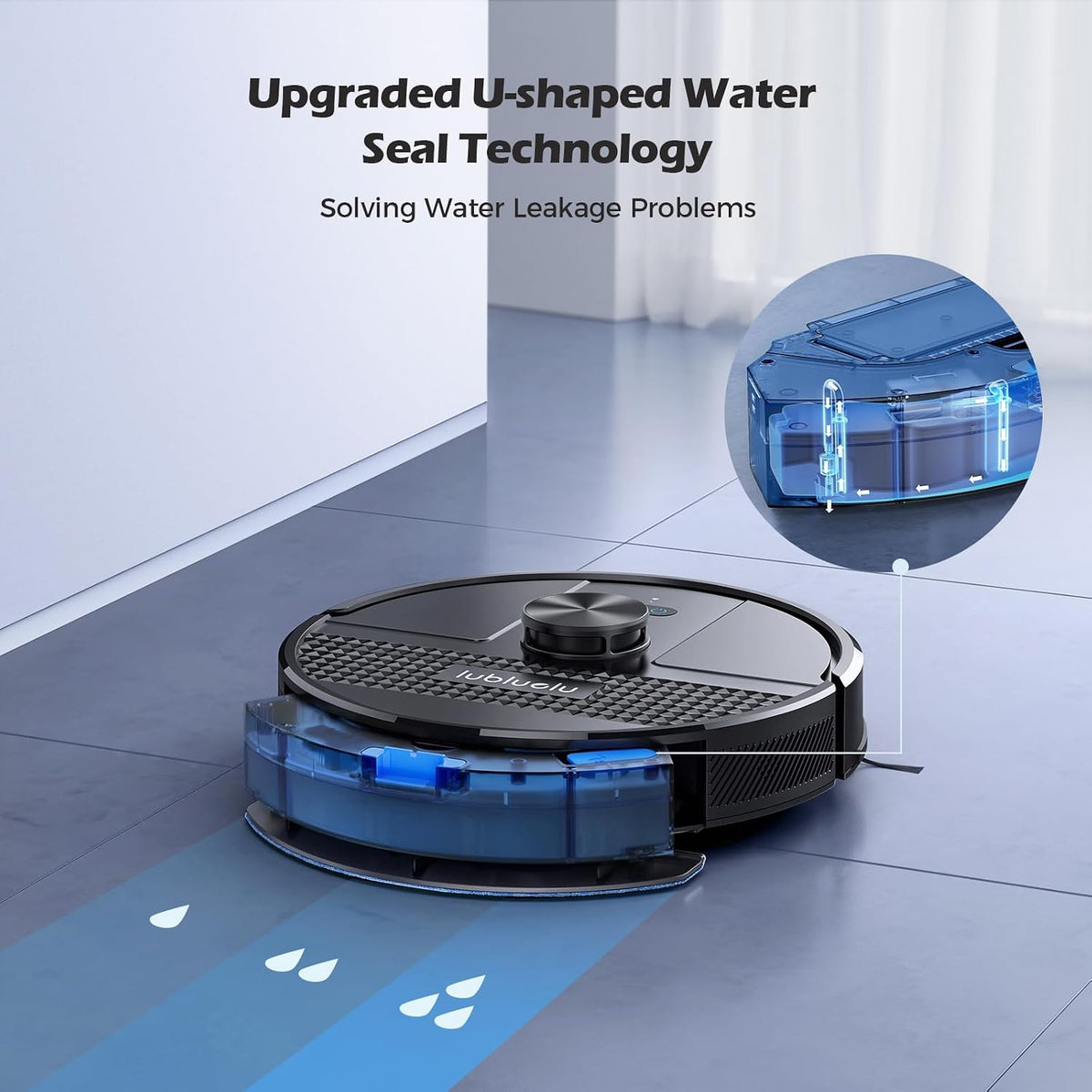 Robot Vacuum & Mop 4500Pa LiDAR WiFi Used No Mop Cloth Lubluelu SL68