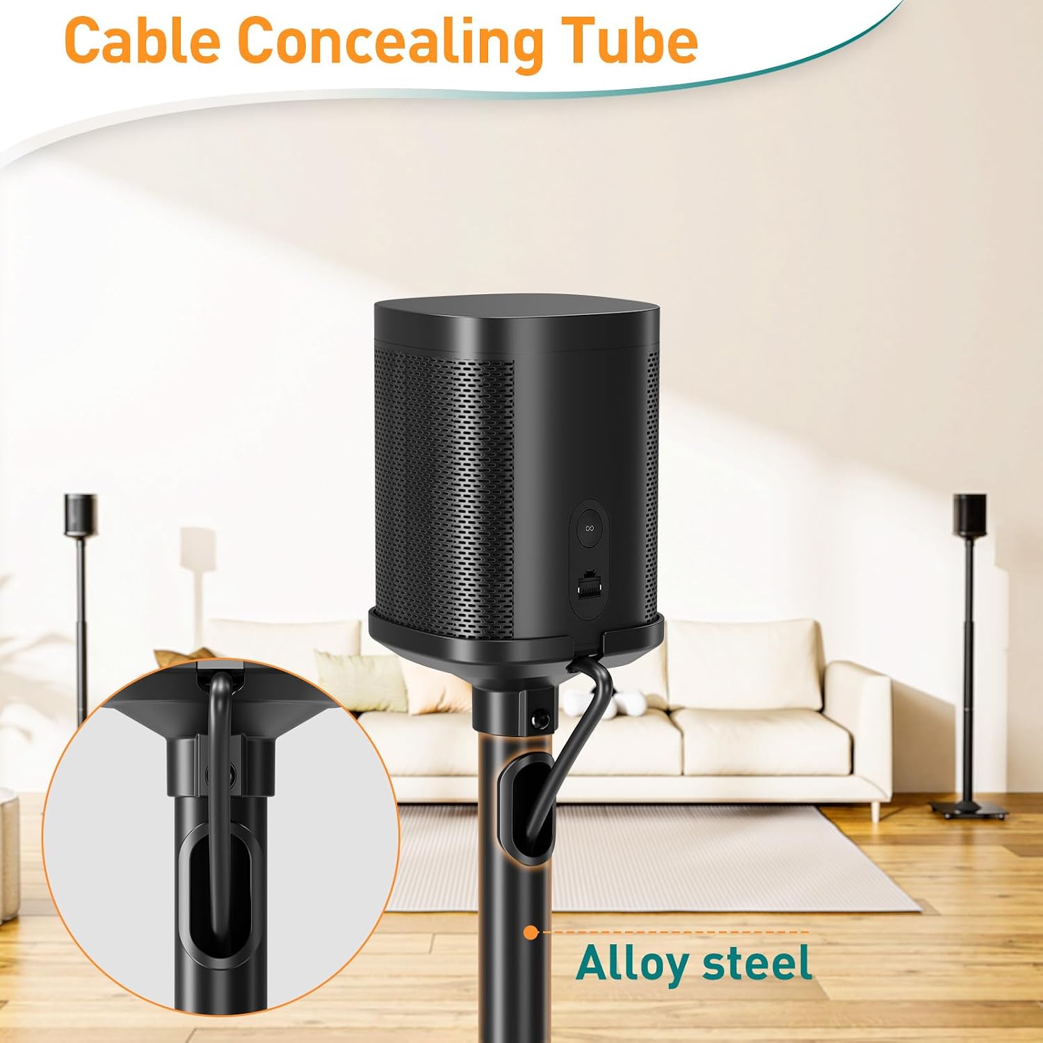 Speaker Stands Pair Adjustable for Sonos ERA100, One, One SL Play:1 ELIVED