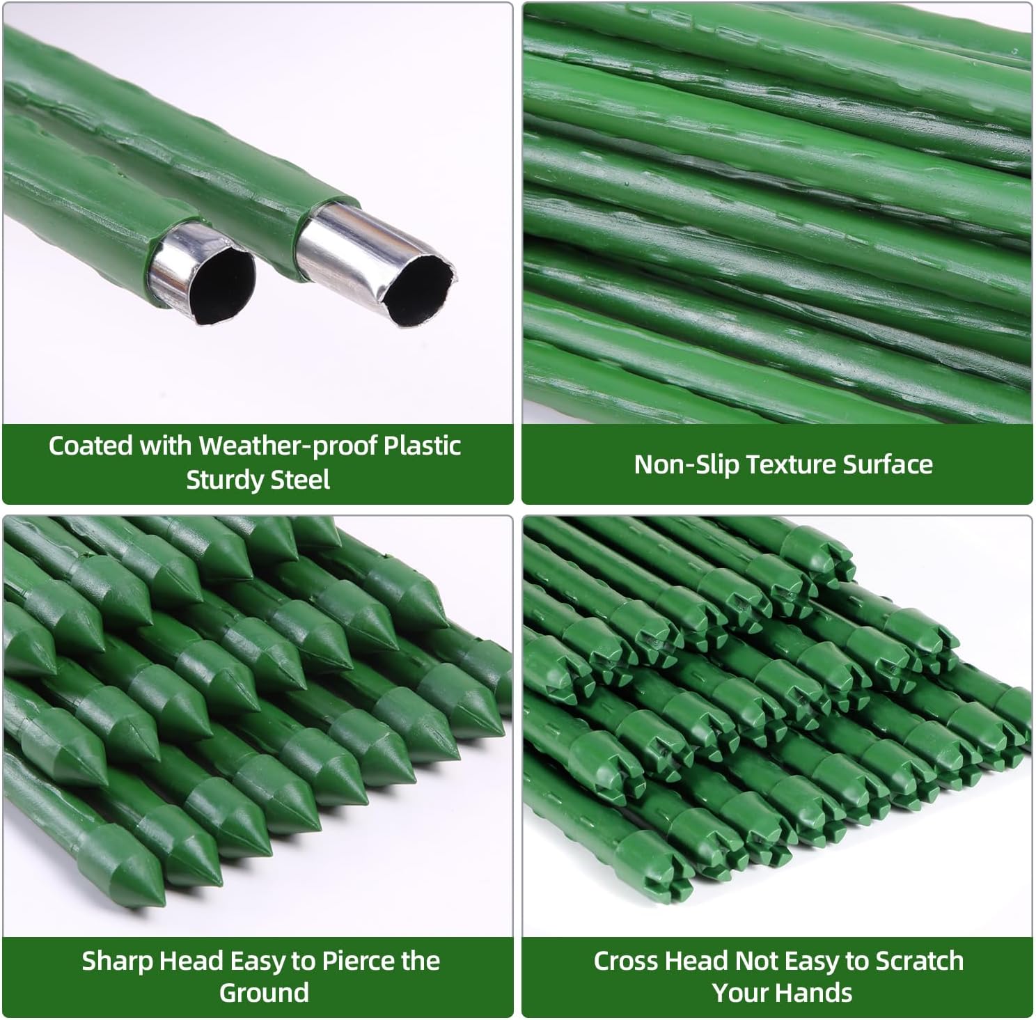 Barrier Fencing Mesh 1m x 30m Heavy Duty Garden Fence with Pins Green Ohuhu