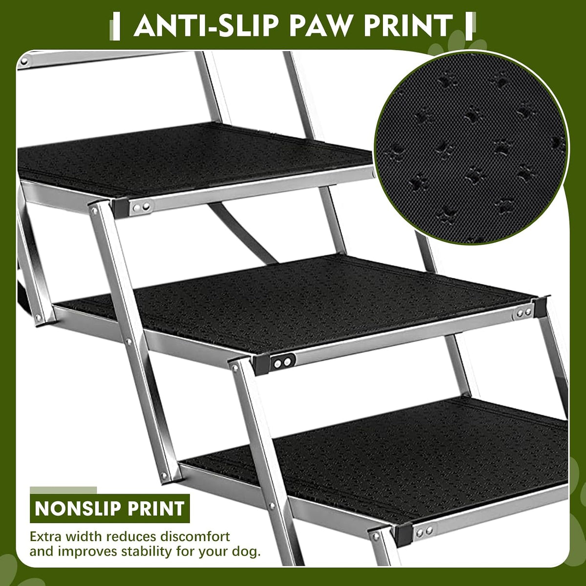 Dog Ramp for Cars 48.2cm Extra Wide Pet Steps Large Dogs SUV Truck Access Ramp