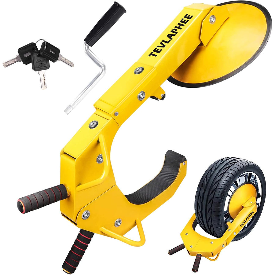 Wheel Lock Clamp Anti Theft Car Boot Tyre Security Adjustable Tevlaphee