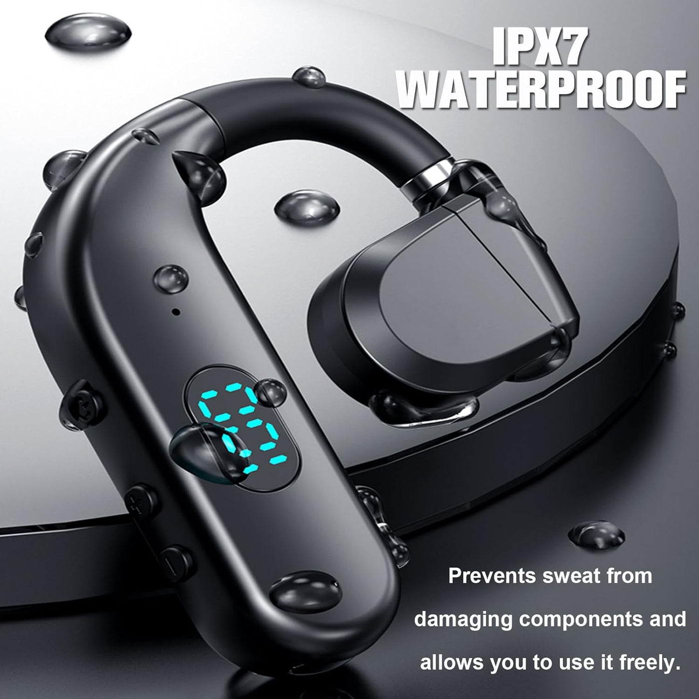 Bone Conduction Bluetooth 5.3 Headphones HiFi Sound Adjustable Sports Xmenha