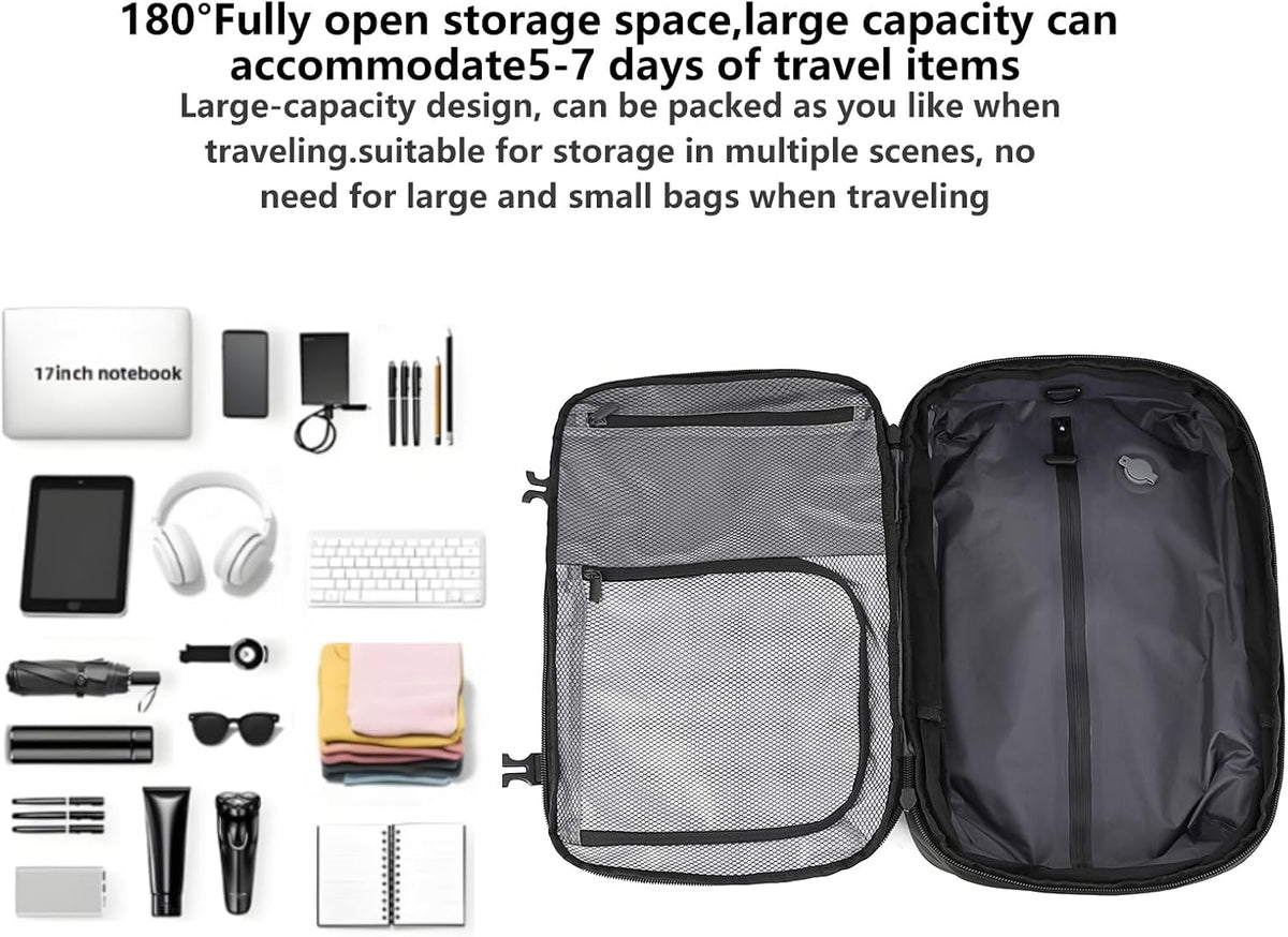 Travel Backpack Vacuum Compression Expandable 5in Water Resistant Laptop LIGHTGO