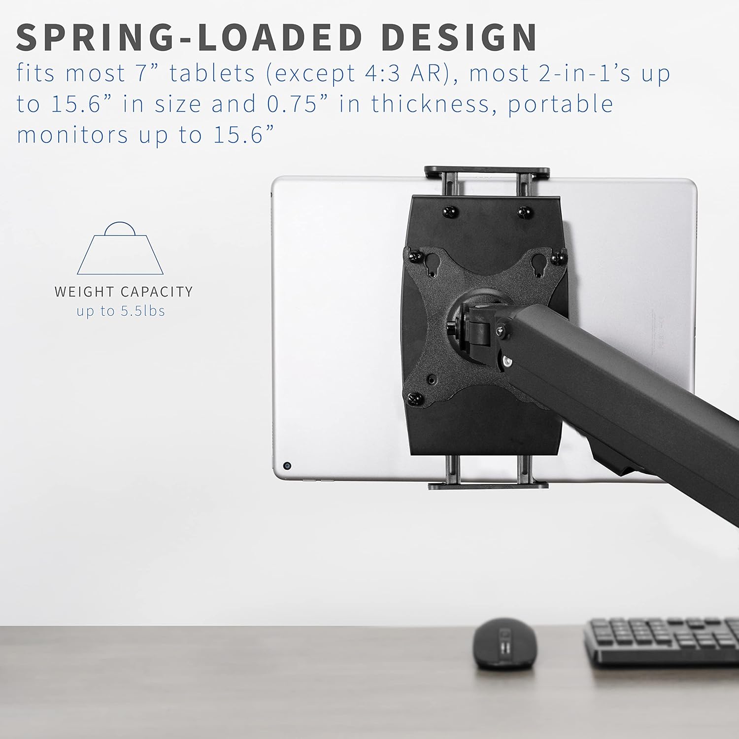 VESA Mount Adapter Tablet Laptop 15.6 Inch Portable Monitor VIVO Black