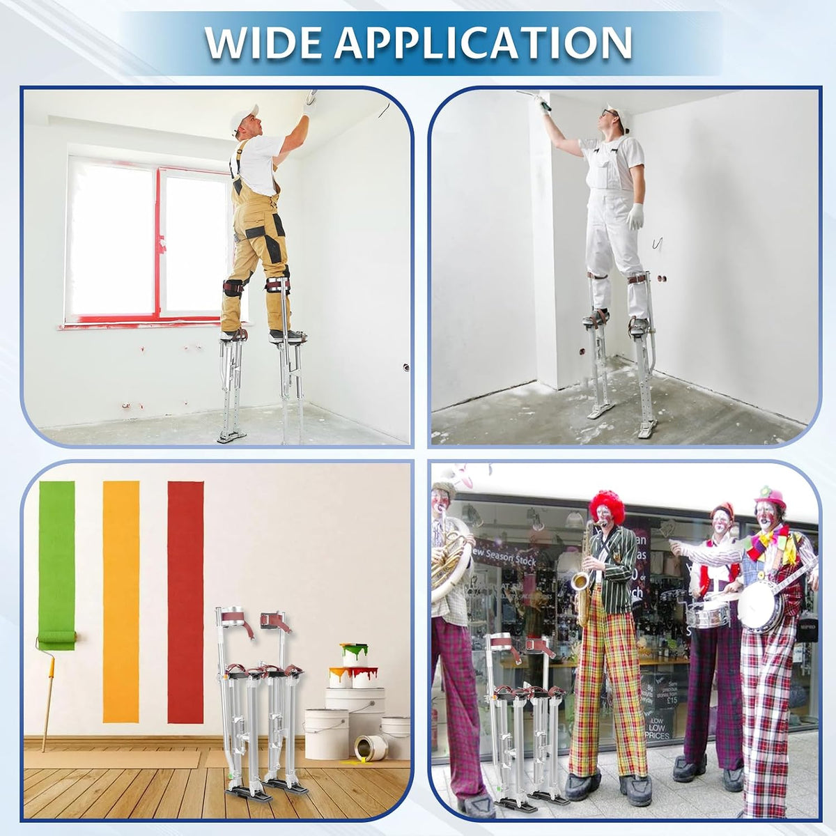 Drywall Stilts 18-30 Inch Adjustable Aluminium Painting Plastering iElyiEsy