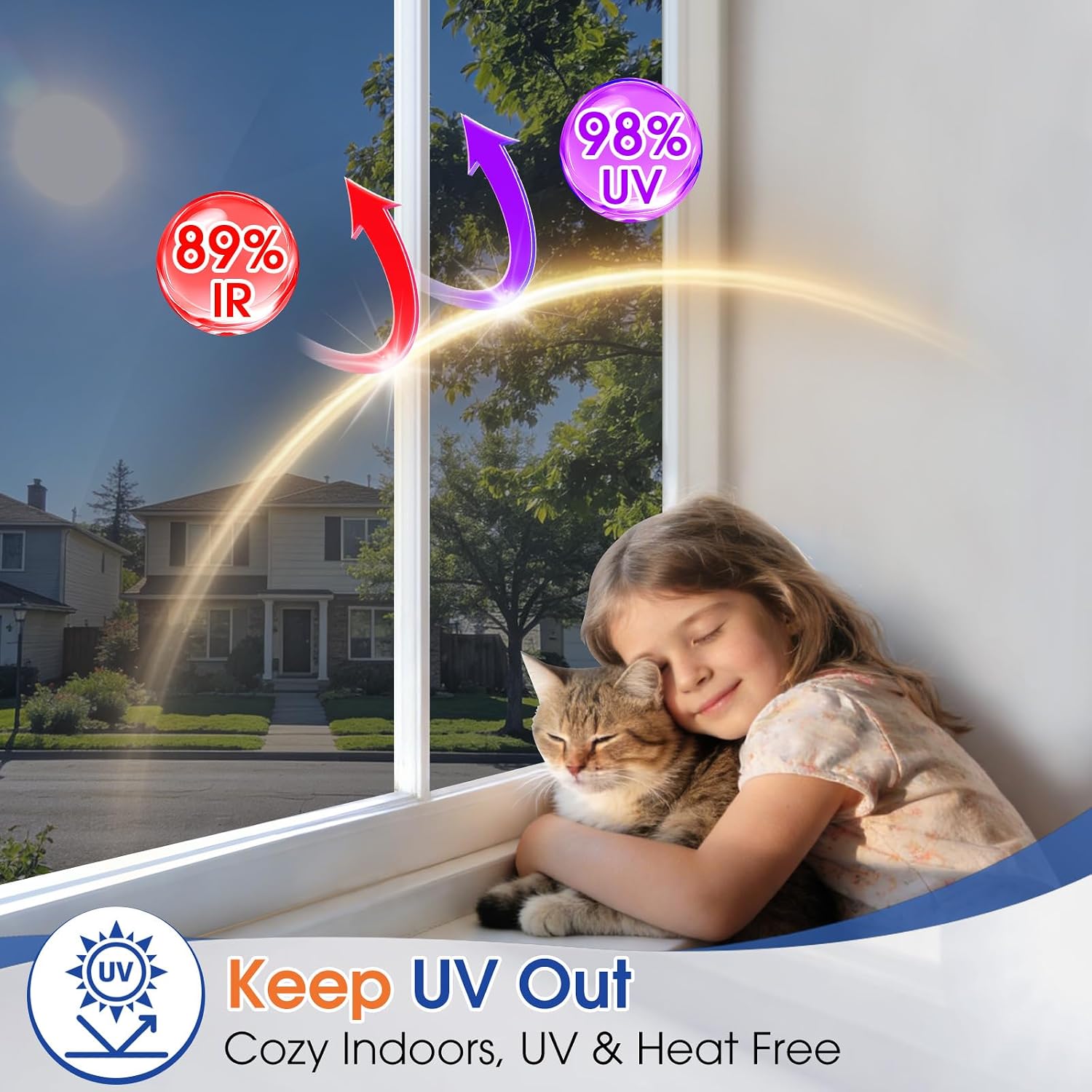 Reflective Window Film Privacy 44.5x200cm Black UV Sun Blocker Lifetree Glass