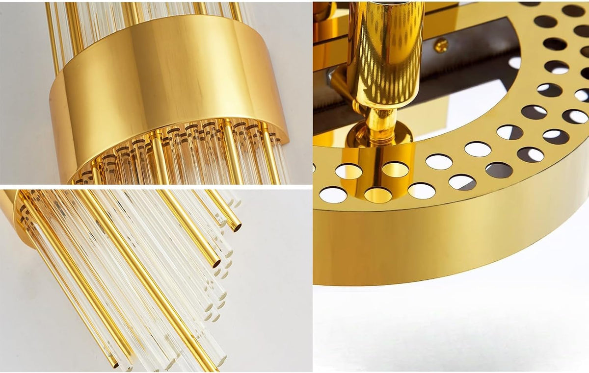 Crystal Wall Sconce Light E14 Modern Gold Base Decorative Indoor Wall Lamp Fixture