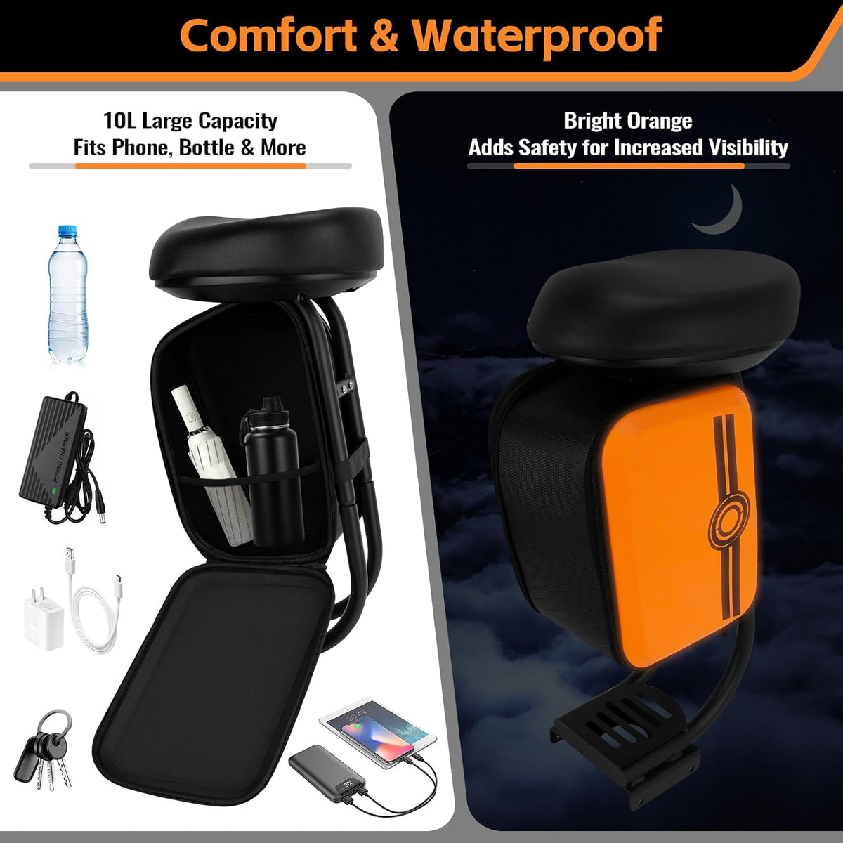 Electric Scooter Seat Xiaomi M365 Pro Series Adjustable Saddle Storage Bag Kit