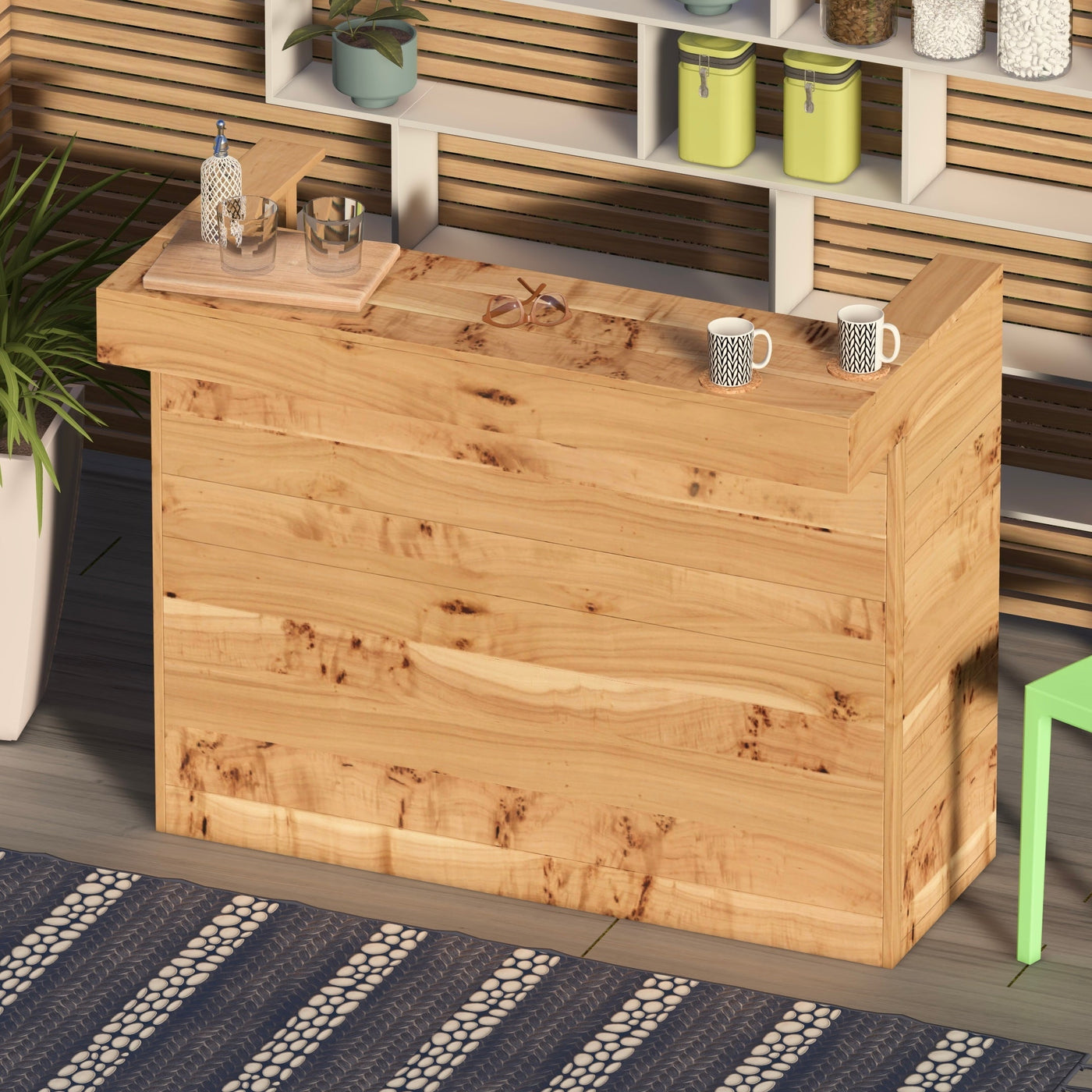 Garden Bar Outdoor Wooden Drinks Bar Rustic Patio Entertaining