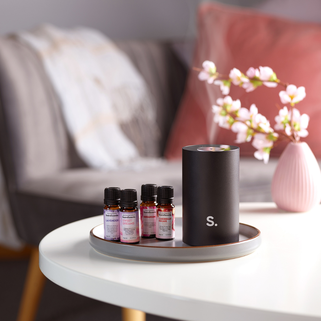 Waterless Oil Diffuser Cordless Essential Oil Diffuser Portable Halo Scandiscents