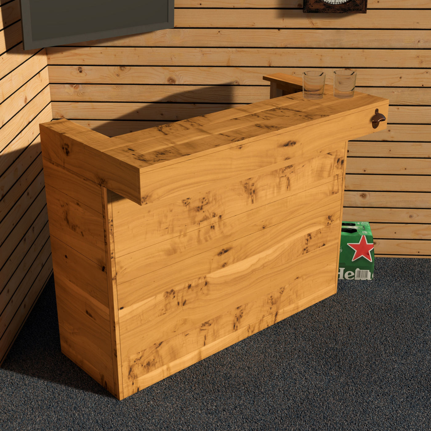 Garden Bar Outdoor Wooden Drinks Bar Rustic Patio Entertaining