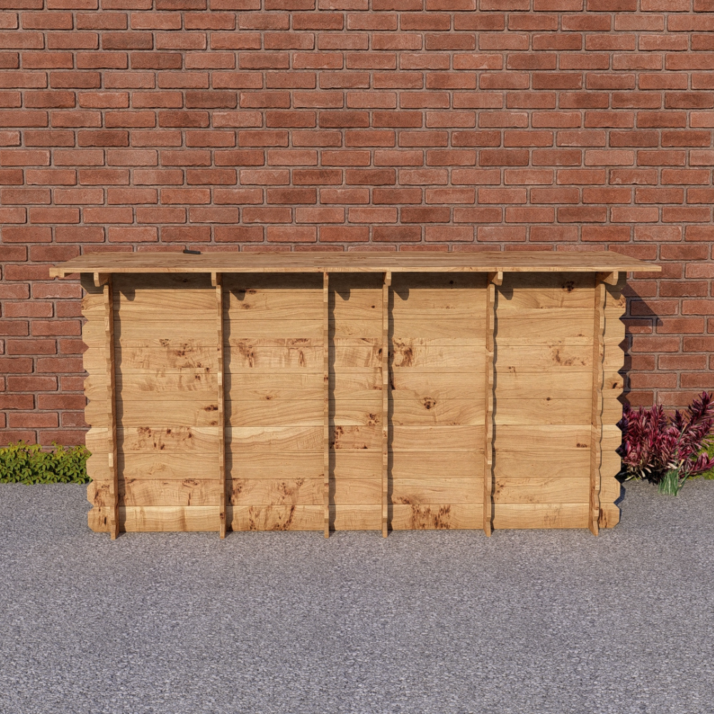 Large Garden Bar Outdoor Wooden 2m Drinks Bar Patio Interlock