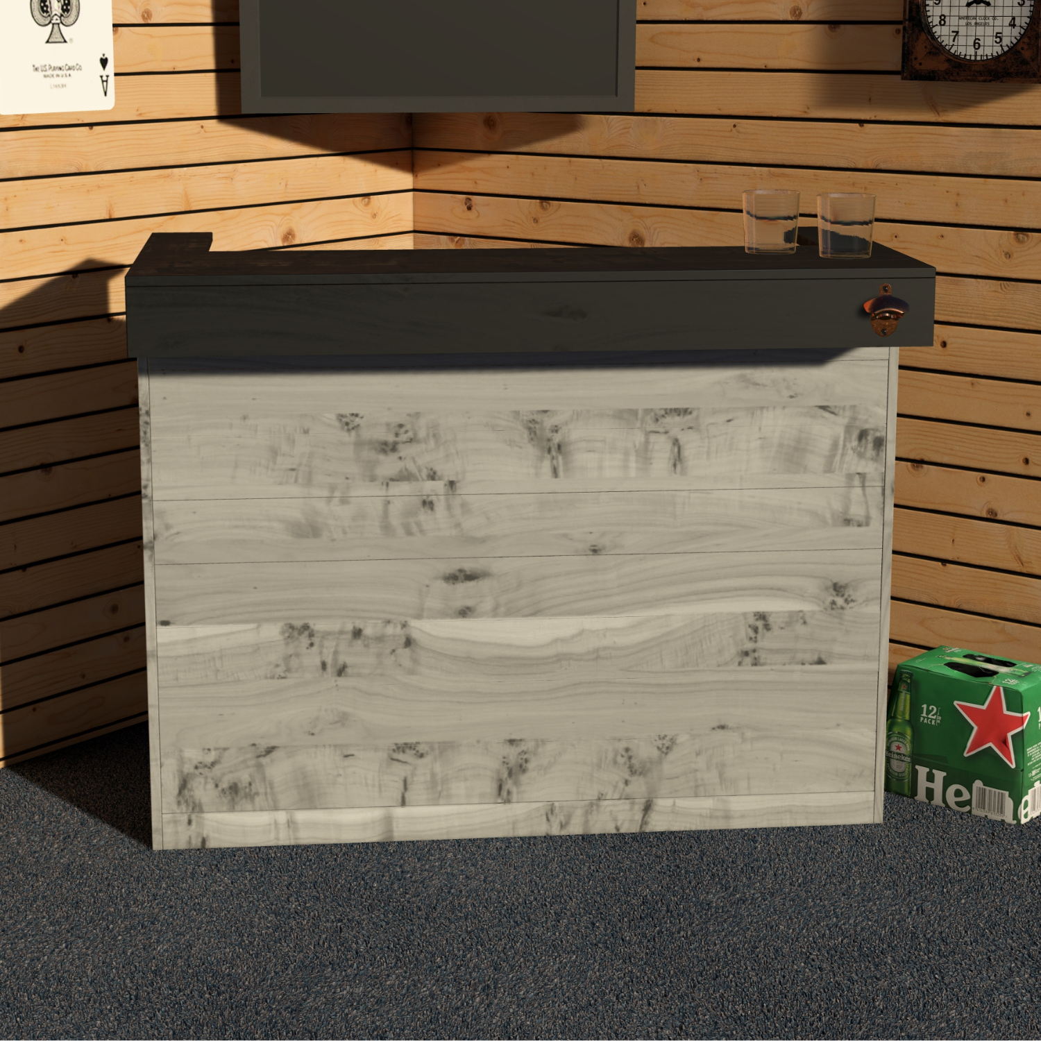 Garden Bar Outdoor Wooden Drinks Bar Rustic Patio Entertaining