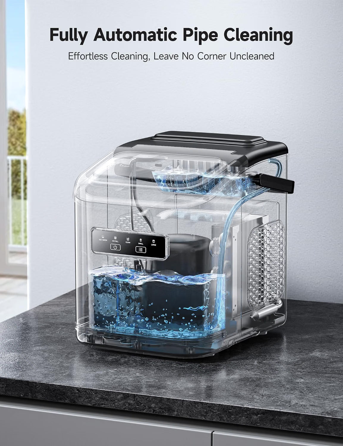Ice Maker Machine 6 Min Fast Ice 2 Sizes Self Cleaning Countertop HiCOZY D4 Home