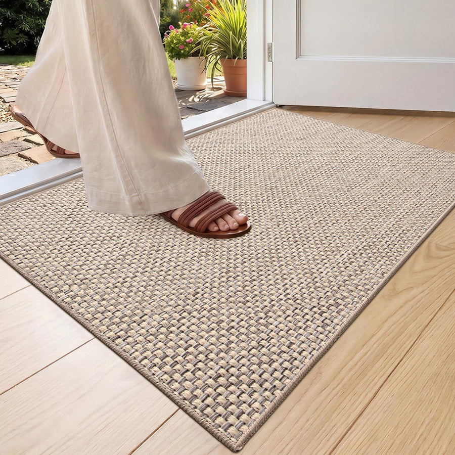 Indoor Door Mat 65x120cm Ultra Thin Entrance Floor Mat Khaki COLOR&GEOMETRY