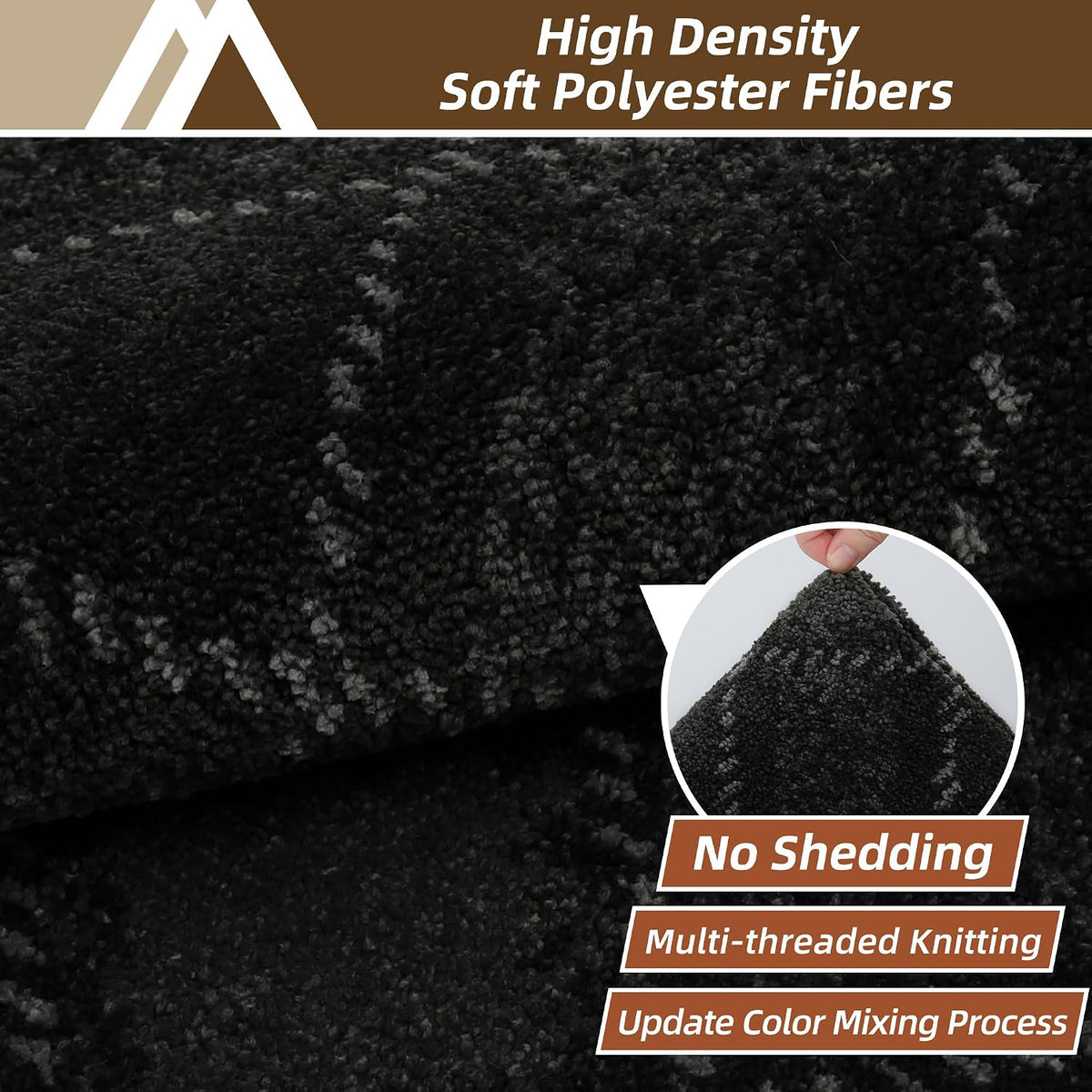 Indoor Door Mat 50x80cm Non Slip Washable Dirt Trapper Black COSY HOMEER Entrance
