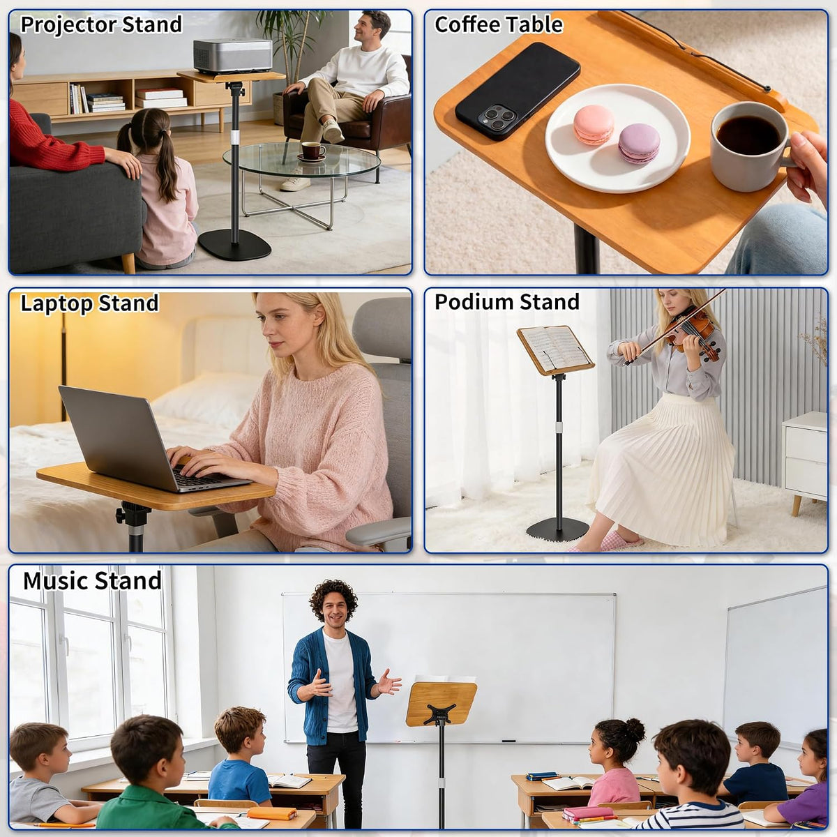 Reading Stand 50-170cm Height Adjustable Foldable Floor Standing Holder OUUTMEE