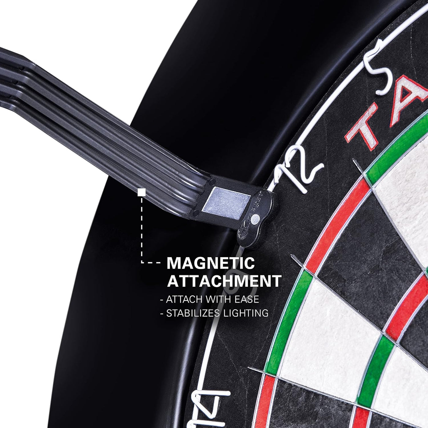 Target Darts Corona Vision Dartboard Lighting System w/ White LED Ring, Black