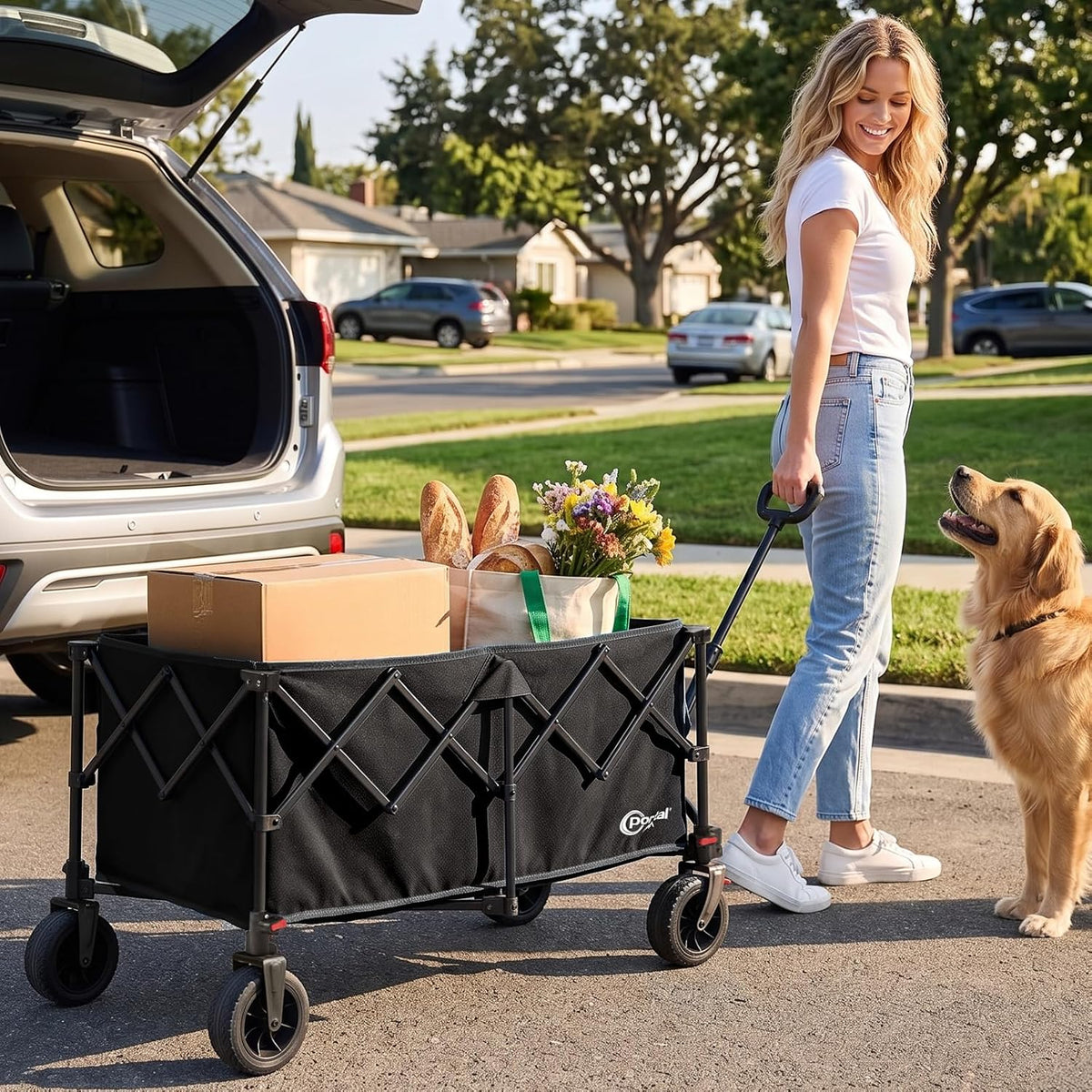 Festival Trolley 300L Heavy Duty Folding Beach Camping Wagon Portal Ultra-Fold